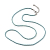 2MM Braided Round Polycotton Cord Necklace Making with Alloy Lobster Claws Clasps and Iron End Chains NJEW-Q031-01C-2