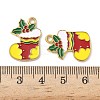 304 Stainless Steel Enamel Pendants STAS-L300-012G-21-3