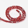 Electroplate Transparent Glass Beads Strands EGLA-A034-T8mm-M05-2
