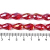 Transparent Electroplate Glass Beads Strands EGLA-N013-T6mm-B12-4