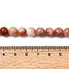 Natural Pink Agate Beads Strands G-K350-C02-8mm-5