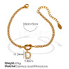 304 Stainless Steel Micro Pave Clear Cubic Zirconia Charm Bracelets WG4D47F-05-1