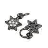 Brass Micro Pave Cubic Zirconia Pendants ZIRC-K070-41B-2