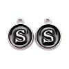 Platinum Plated Alloy Charms ENAM-S118-02S-P-1