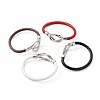 Braided Imitation Cowhide Leather Cord Bracelets for Couple BJEW-JB06443-5