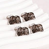 Natural Ice Obsidian Carved Elephant Beads PW-WGDD892-01-2