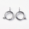 Tarnish Resistant 304 Stainless Steel Smooth Surface Spring Ring Clasps STAS-E143-03B-P-1