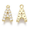 Brass Micro Pave Cubic Zirconia Charms KK-T060-05-A-G-NF-2