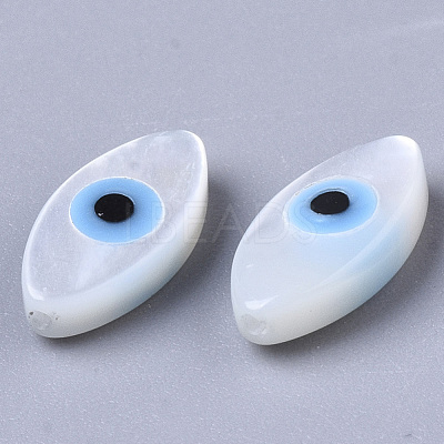 Natural White Shell Mother of Pearl Shell Beads SSHEL-N034-56A-01-1