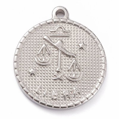 304 Stainless Steel Pendants STAS-O140-02P-L-1