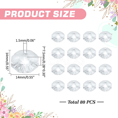 80Pcs Glass Sew on Rhinestones GLAA-ME0001-15C-1