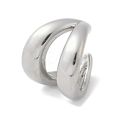 304 Stainless Steel Two-layer C-Shaped Cuff Earrings EJEW-M073-10PG-02-1