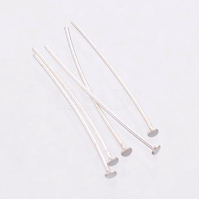 925 Sterling Silver Flat Head Pins STER-K017-25mm-S-01-1