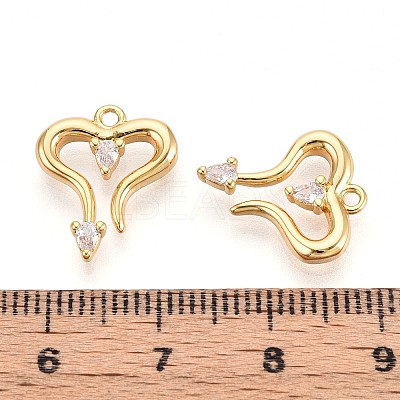 Brass Micro Pave Cubic Zirconia Pendants KK-N263-92B-G-1