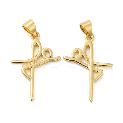 Rack Plating Brass Pendants KK-Q784-02G-1