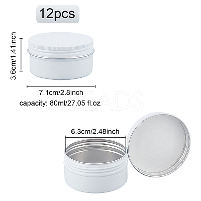 Round Aluminium Tin Cans CON-WH0079-13A-1