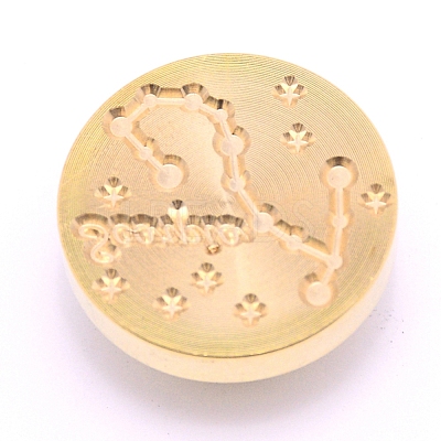 Brass Wax Sealing Stamp Head AJEW-TAC0026-01LG-08-1