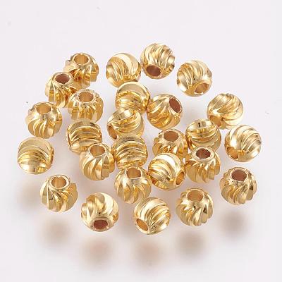 Brass Spacer Beads KK-G312-01G-6mm-G-1