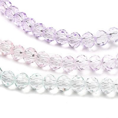 Transparent Painted Glass Beads Strands X-DGLA-A034-T3mm-A23-1