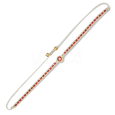 Adjustable Nylon Cord Braided Bead Bracelets BJEW-C011-16A-1