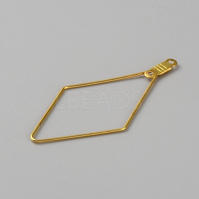 Brass Hoop Earring Findings LS-KK-WH0083-03G-1