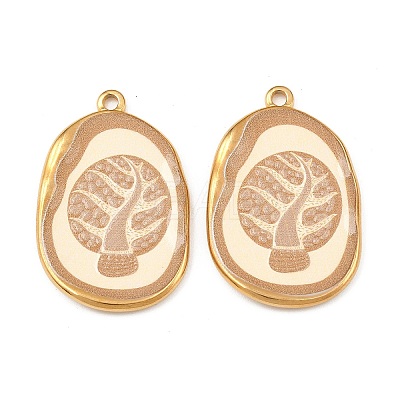 Printed 304 Stainless Steel Pendants STAS-C158-14G-03-1