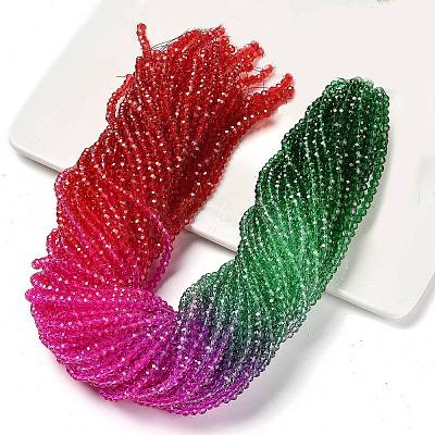 Transparent Painted Glass Beads Strands LS-DGLA-A034-T4mm-A24-1