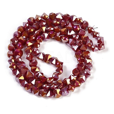 Electroplate Glass Beads Strands EGLA-B009-05A-06-1