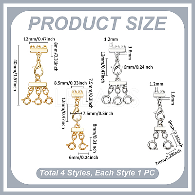 4Pcs Brass Chain Extender FIND-GA00004-1