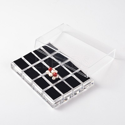 Cuboid Organic Glass Ring Display Boxes RDIS-N015-03-1