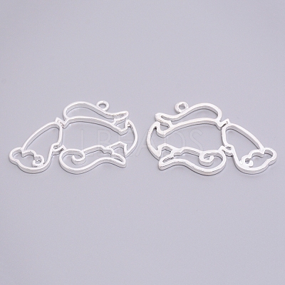 Alloy Open Back Bezel Pendants PALLOY-WH0081-39-1