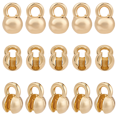 30Pcs Brass Bead Tips KK-SC0007-76-1
