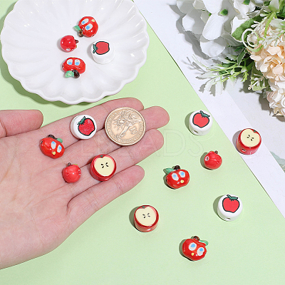 20Pcs 4 Styles Christmas Theme Handmade Porcelain Beads PORC-PA0001-65-1
