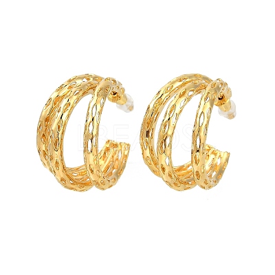 Hollow Moon Brass Stud Earrings EJEW-Q391-20G-1