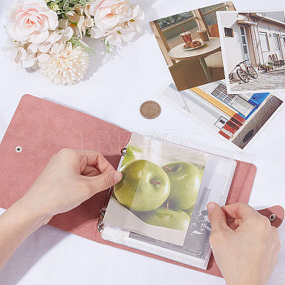 5 Inch PU Leather Cover Garden Seed Storage Organizer 2-Ring Binder Album AJEW-SP0004-72A-1