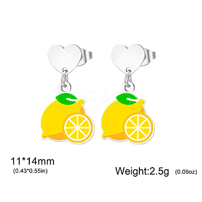304 Stainless Steel Stud Dangle Earrings WG2FA29-05-1