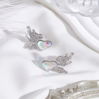 1Pair Alloy Rhinestone Clip-on Earrings EJEW-LP0012-20-1