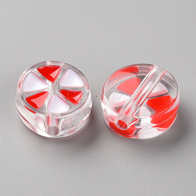 Transparent Enamel Acrylic Beads X-TACR-S155-005F-1