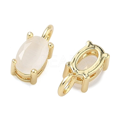 Brass Cat Eye Pendants KK-C251-09B-G01-1