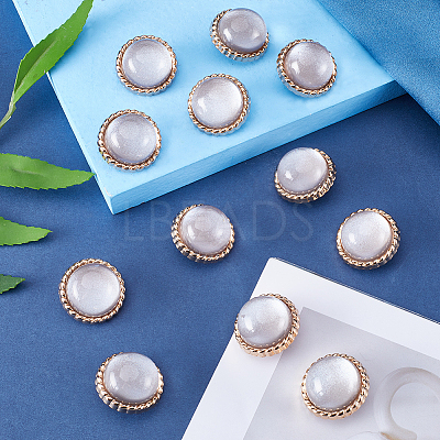 12Pcs ABS Plastic Shank Buttons BUTT-GF0003-47C-1