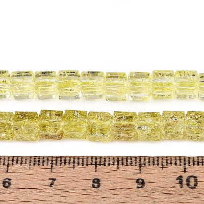 Crackle Transparent Glass Beads Strands GLAA-N062-6mm-05-1