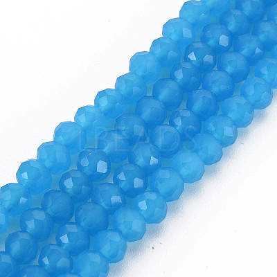 Glass Beads Strands EGLA-A044-J8mm-D09-1