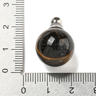 Natural Tiger Eye Perfume Bottle Pendants G-K338-22P-07-1