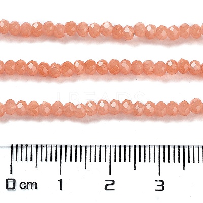 Baking Paint Imitation Jade Glass Bead Strands DGLA-A034-J8MM-A34-1