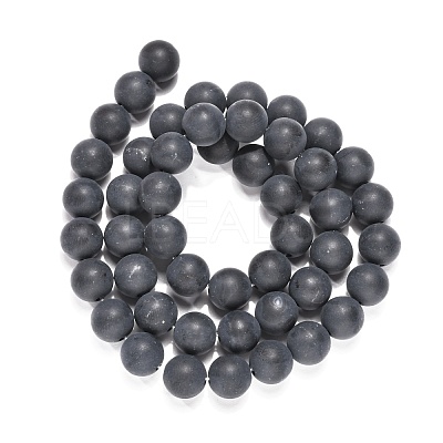 Dyed & Heated Natural Black Agate Beads Strands G-H1617-1