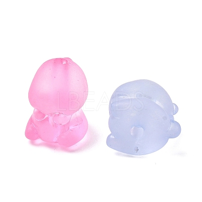 Frosted Transparent Acrylic Beads FACR-C001-01A-1