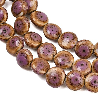 Vintage Style Glazed Porcelain Beads PORC-B002-12-02-1