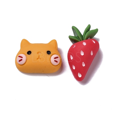 Opaque Resin Cabochons RESI-K012-02-1