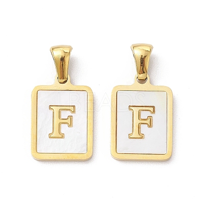 Ion Plating(IP) 304 Stainless Steel Pave Shell Pendants X-STAS-G327-01G-F-1