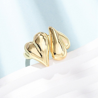 Brass Cuff Open Rings RJEW-Z129-02G-06-1